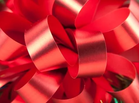 Close-up of big red bow Stock Photos