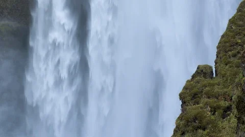 Close up of big waterfall Stock Footage 91251381