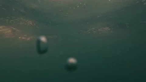 Close up of big wave passing and crashing in the sea or ocean of the beach. Para 库存影片 204799711