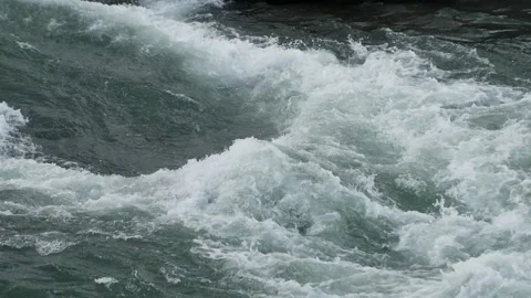 Close up big waves in flood.  Super slow motion HD 库存影片 155247753