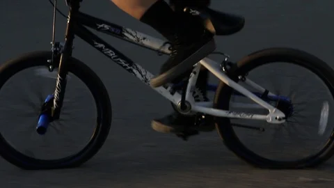 Close up on bike going in circles Stock Footage 101818672