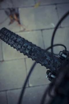 Close of up bike tire Stock Photos