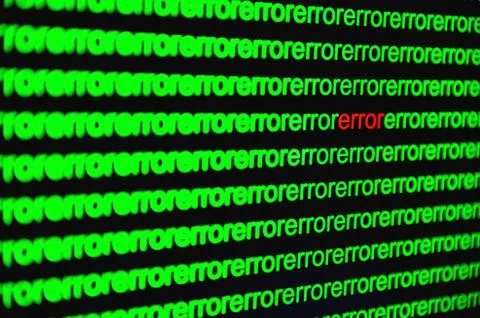 Close up of binary code infected by computer virus. 写真素材