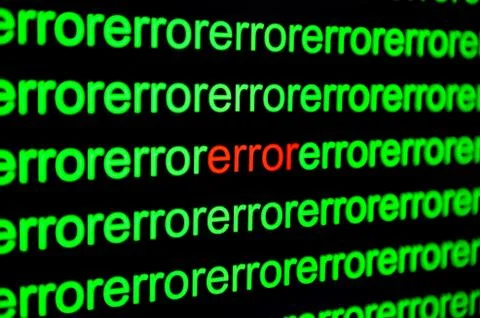 Close up of binary code infected by computer virus. Foto stock