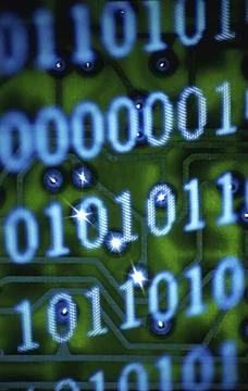 Close up of binary code 스톡 사진