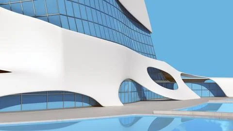 Close-up of bionic architectural forms Stockillustratie