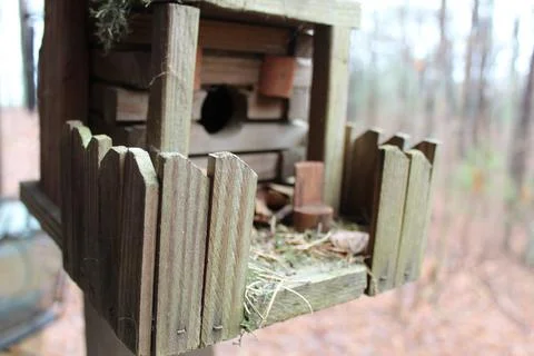 Close up of a birdhouse in the Mountains Stock Photos