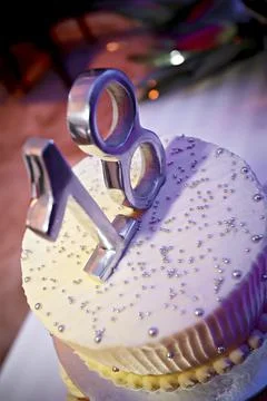 Close up of a birthday cake design Stock Photos