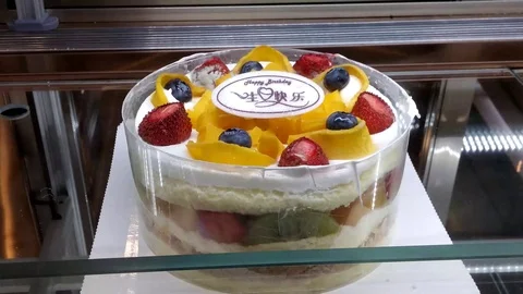 A close-up of the birthday cake Video stock 125240202