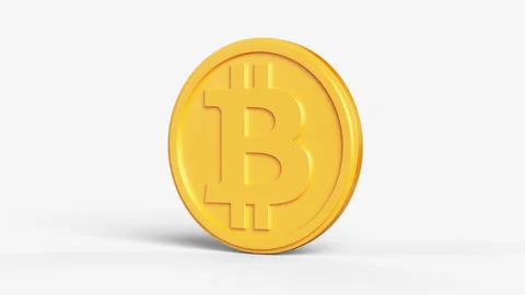 Close-up of a bitcoin coin isolated on a white background. 스톡 동영상 201697879