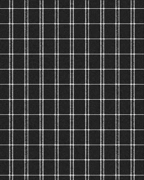 Close-up black and white checkered fabric texture with transparent background Stock Illustration