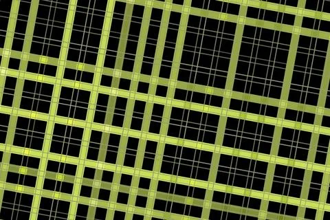 Close-up of a black and yellow grid pattern on a surface Stockillustratie