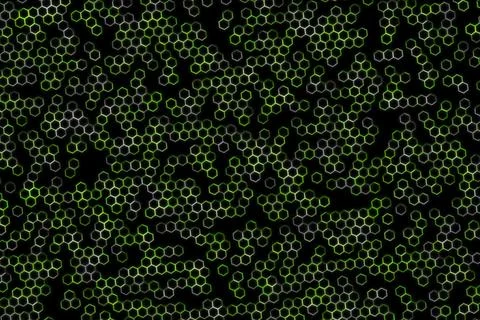 Close-up of black bubbles with green highlights on surface Stock Illustration