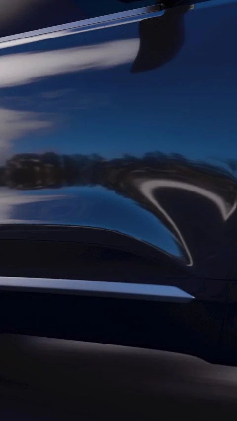 Close-up of a black car driving on a winter road Stock Footage 320799350