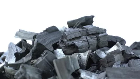 Close up Black charcoal background Stock Photos