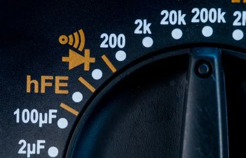 Close up of a black digital electronic multimeter Фото