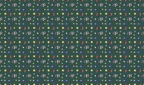 Close-up of black fabric with small white polka dots pattern Stock Illustration