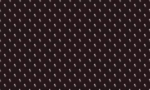 Close-up of black fabric with small white polka dots pattern Stock Illustration