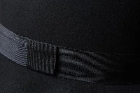 Close up of a black Fedora hat Foto stock