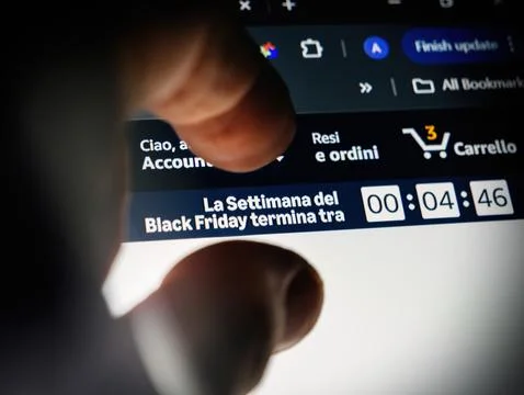 Close-Up of Black Friday Countdown Stock-Fotos