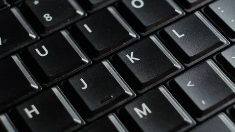 Close up black laptop keyboard focus on Enter button 動画素材 73411316