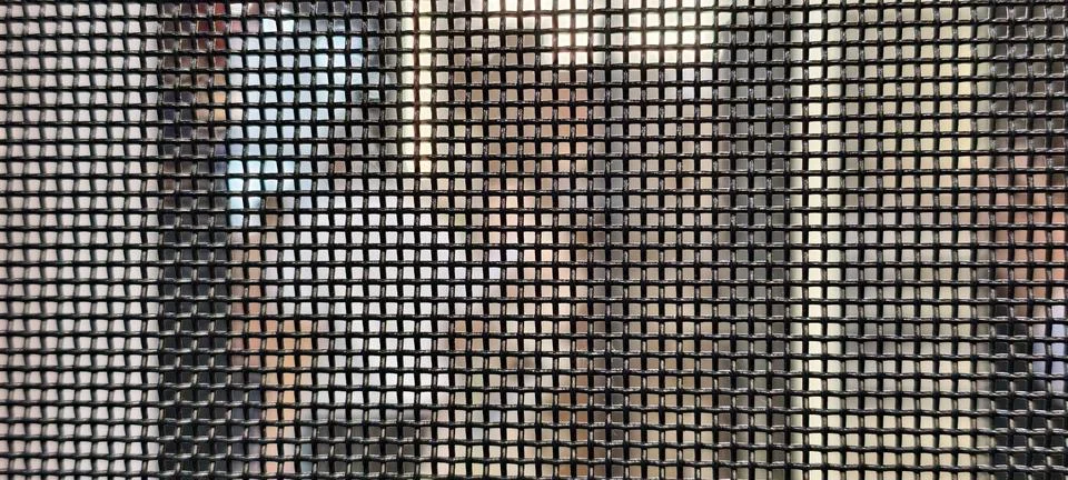 Close‑up of black mesh screen Stock Photos