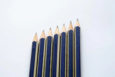 Close-up of black pencils Stock Photos