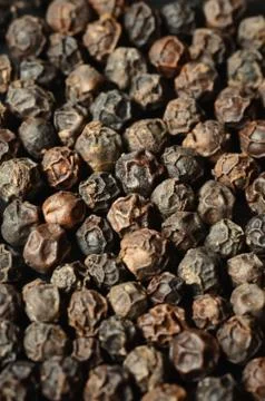 Close-up of black peppercorns Stock Photos