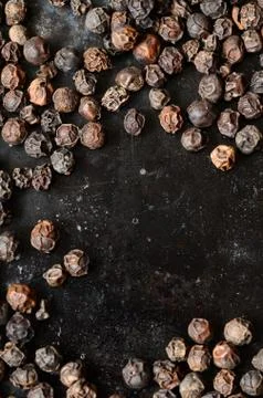 Close-up of black peppercorns Stock Photos