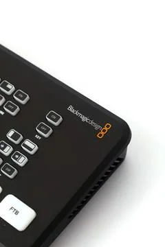 Close-up of black remote control with digital display Фото