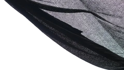 Close-Up of Black Shade Cloth Canopy Filtering Sunlight Outdoors Vidéo 336984039