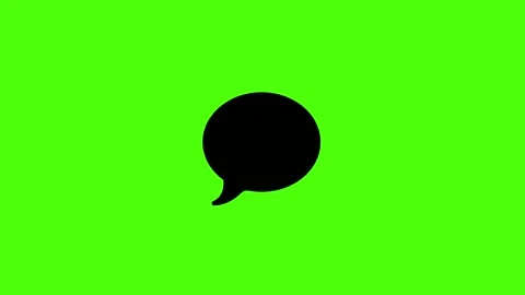 Close-up of a black speech bubble on a green background 스톡 동영상 341779592