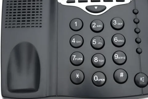 Close up of a black telephone Stock Photos