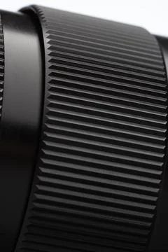 Close-up of black textured lens ring Stock Photos