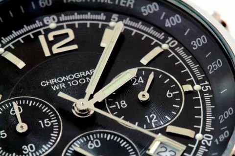 Close up of a black watch Stock Photos