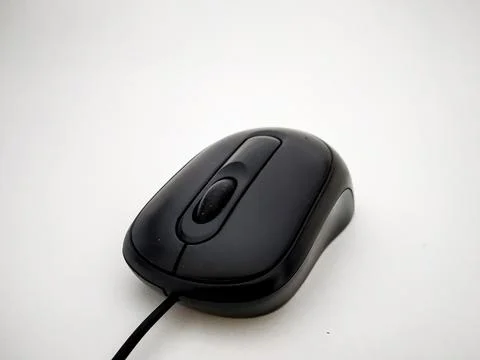 Close up of black wired mouse Stock-Fotos