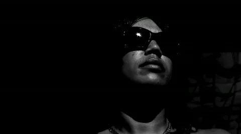 Close up of black womans face 2 Stock-Footage 590378