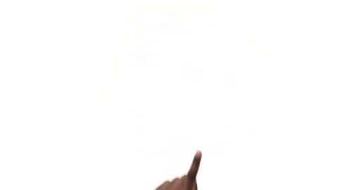 Close up of a black woman's hands showing the number five. Isolated on a white Vídeo Stock 161903510