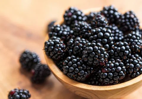 Close up of blackberries Stock Photos