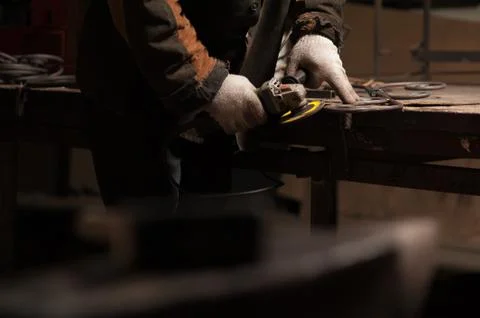Close-up - Blacksmith Working Process. Stock Photos