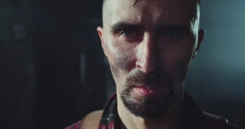 Close-up of a blacksmith's face Видео 165331650