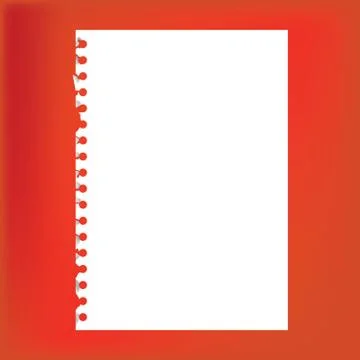 Close up of blank notepad paper - illustration Stock Illustration