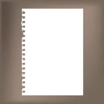Close up of blank notepad paper - illustration Stock Illustration