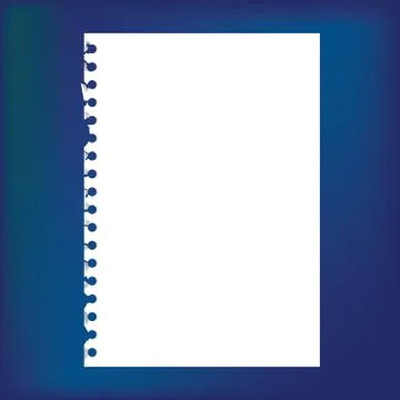 Close up of blank notepad paper - illustration Illustrazione stock