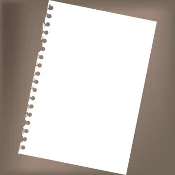 Close up of blank notepad paper - illustration Stock Illustration