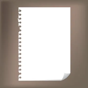 Close up of blank notepad paper - illustration Stock Illustration