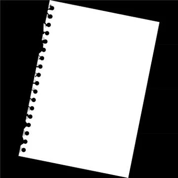Close up of blank notepad paper - illustration Stock Illustration