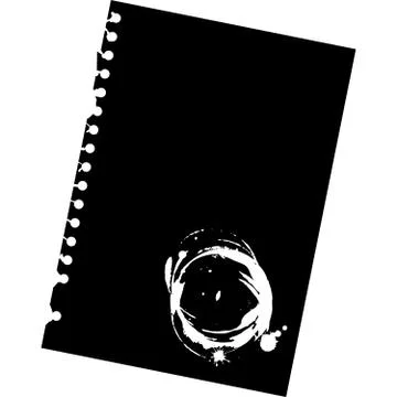 Close up of blank notepad paper with spots - illustration Stock Illustration