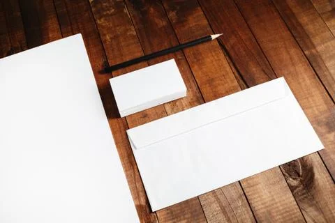 Close-up of blank stationery Foto stock