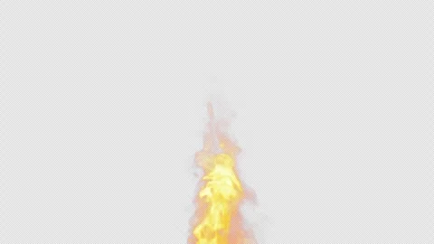 Close-up of the blazing fire scene in real and realistic colors Isolated Stock Footage 241681002